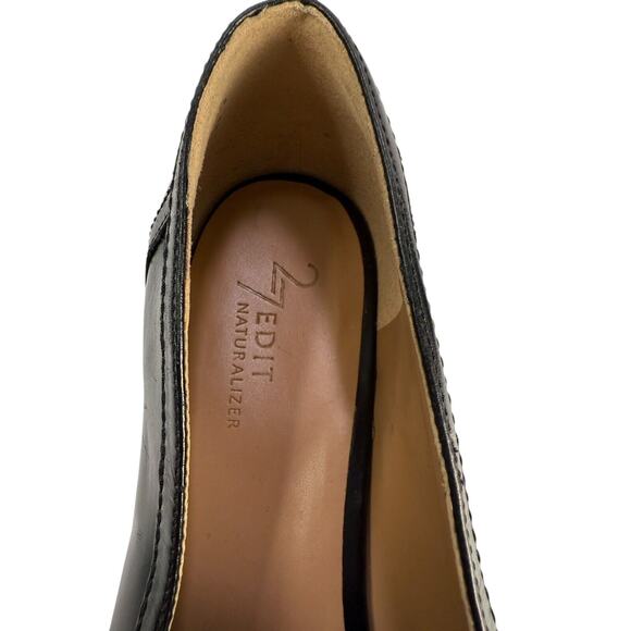 27 Edit NATURALIZER Women BELINE Black Leather Slip On Loafers SZ 9.5 M NWOB - Picture 8 of 11